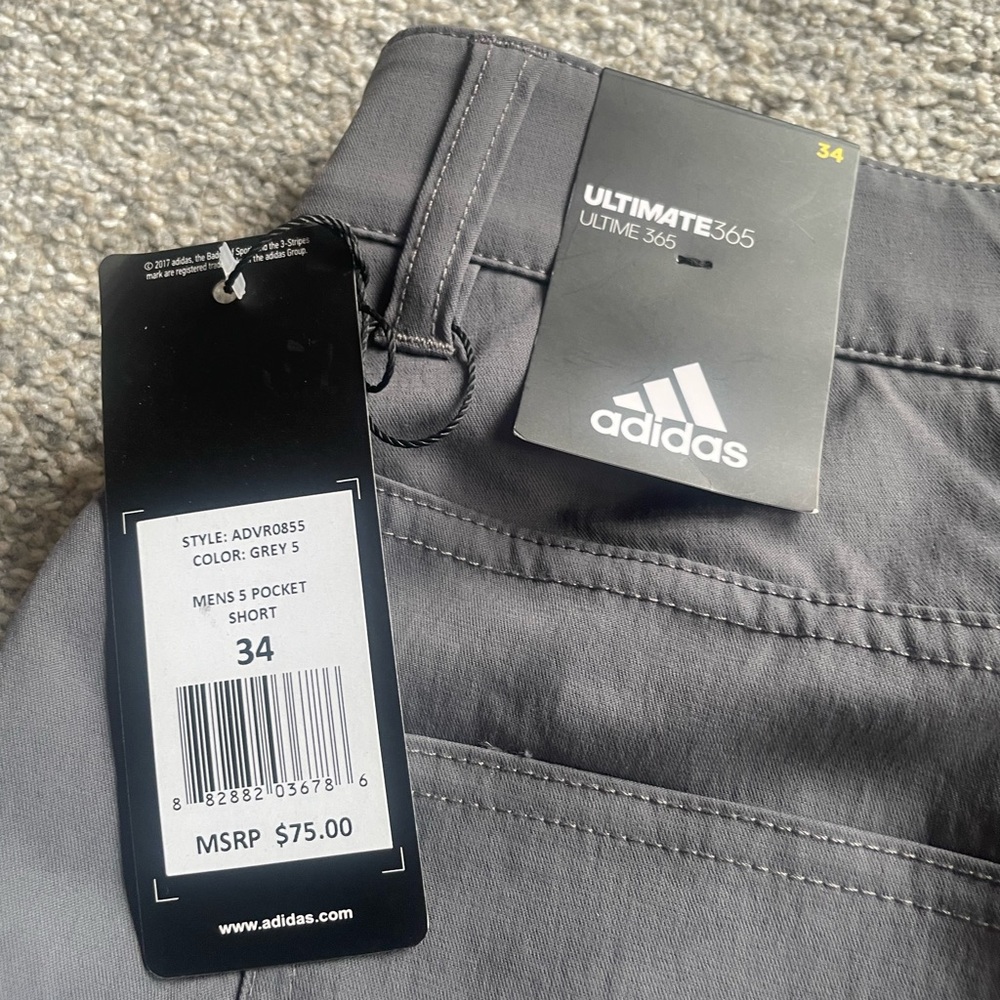 Adidas Ultimate365 Gray Men's Shorts - Picture 2 of 5